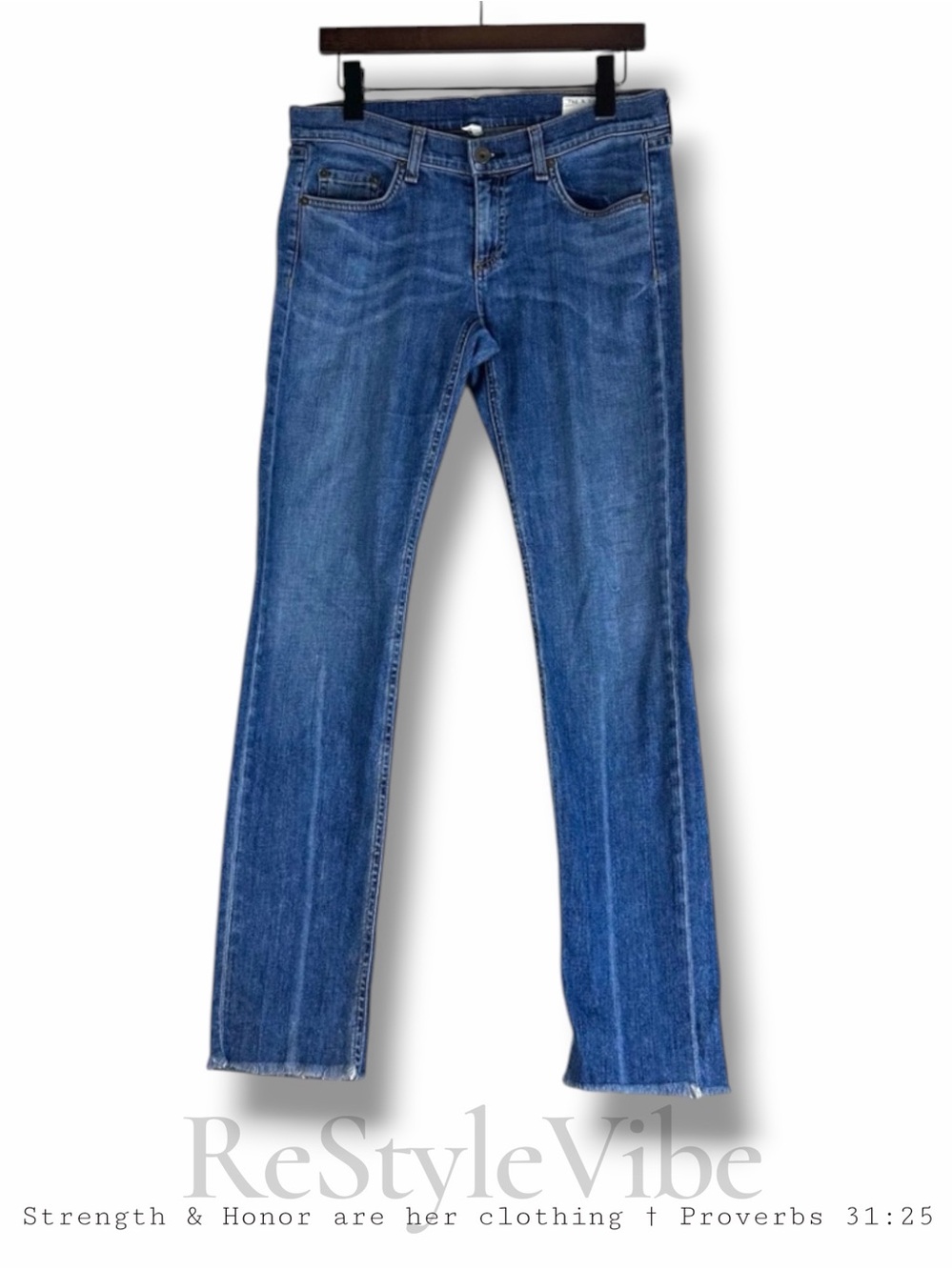 RAG & BONE Women’s Size 26 Denim Jeans Dre Style Low Rise Stretch Straight Leg